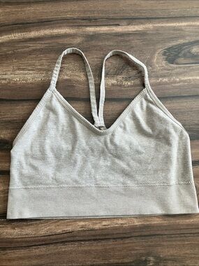 Maurices Light Beige Seamless V-Neck Sports Bralette